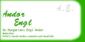 andor engl business card